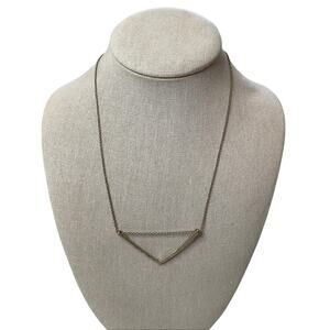Loft Women's Gold Chain Chevron Triangle Pendant Necklace Minimalist A1-1